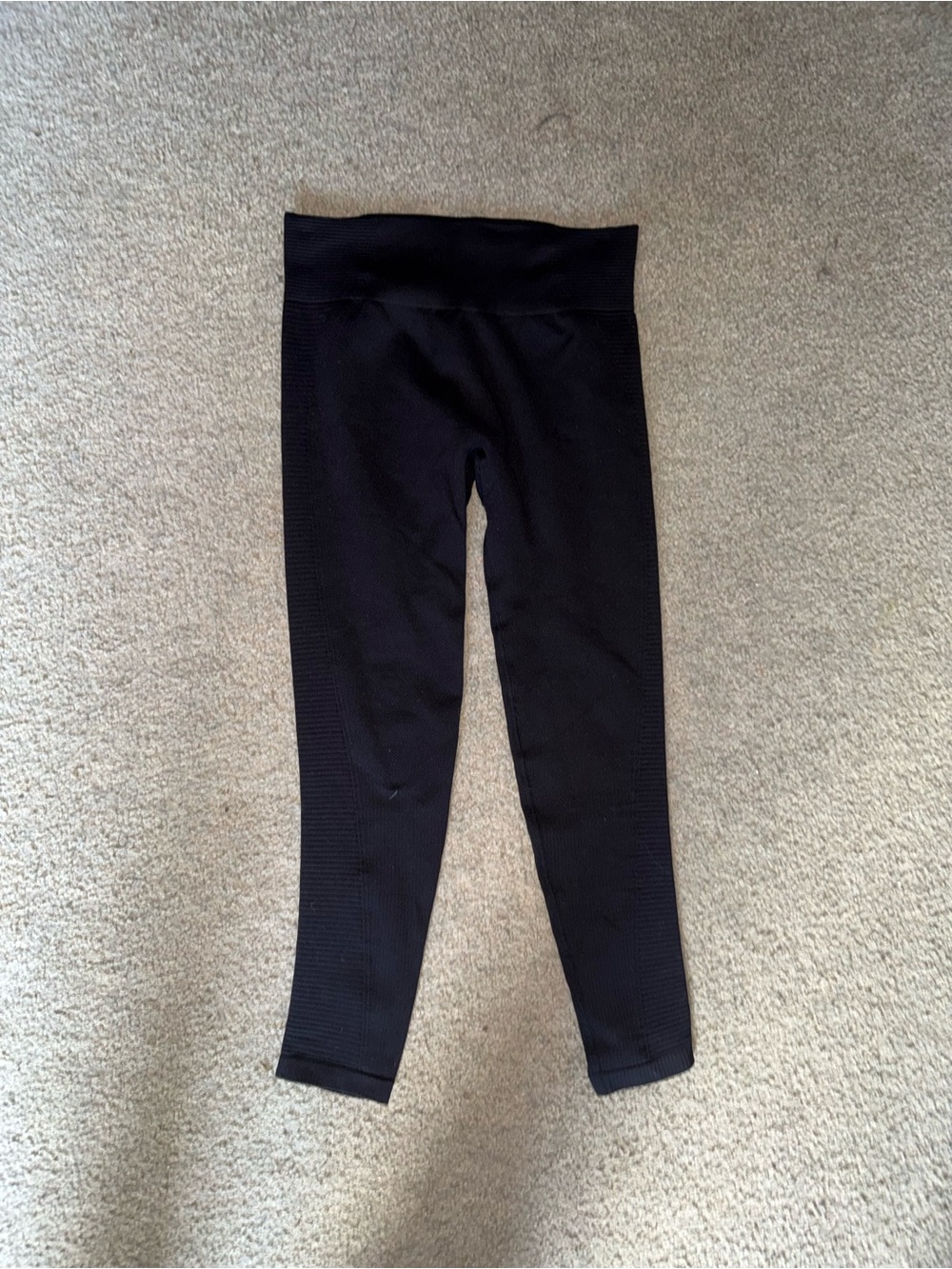 Aerie Black High-Waist Ribbed Leggings